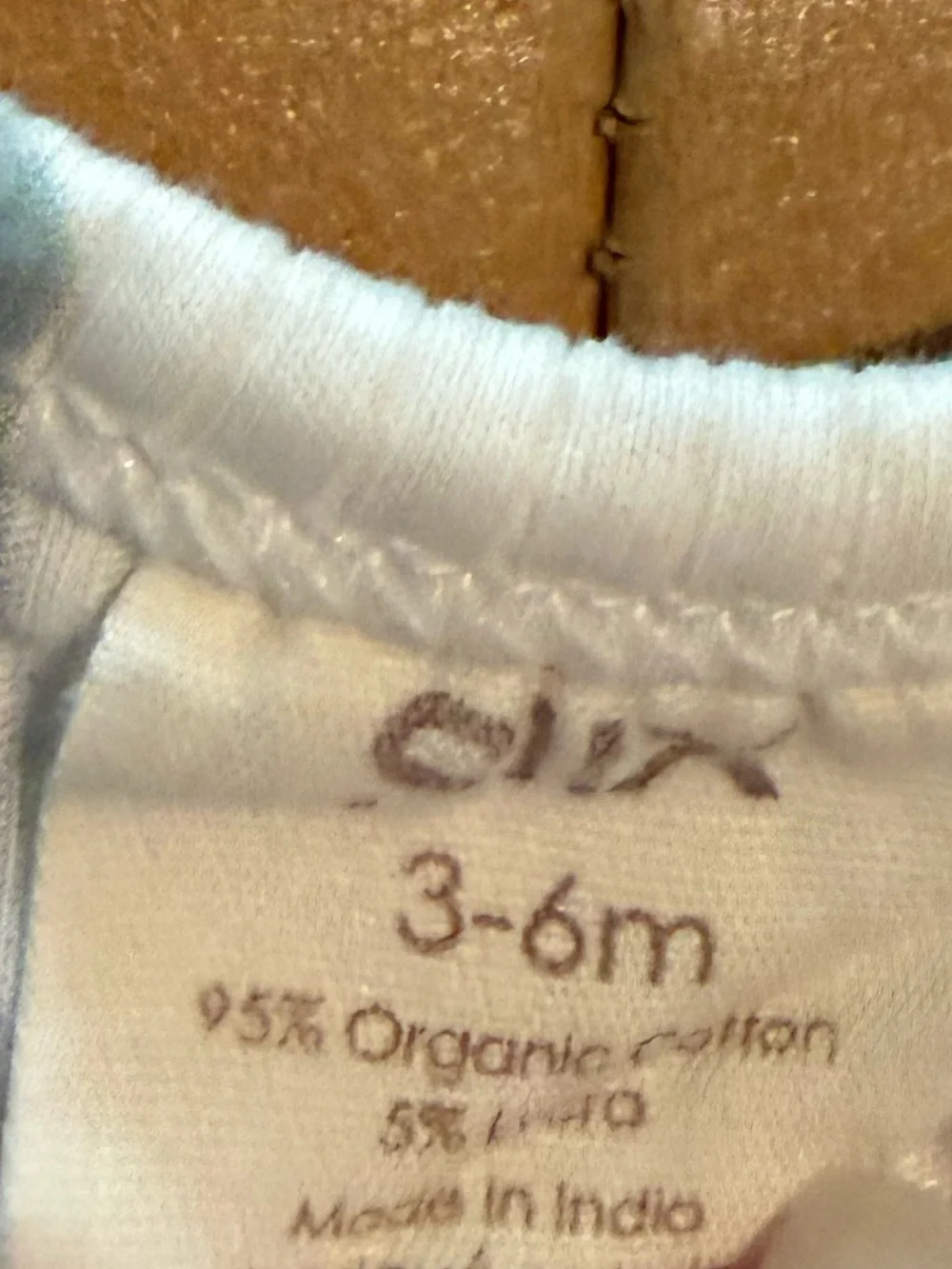 Siix Organic Cotton Footie 3-6M